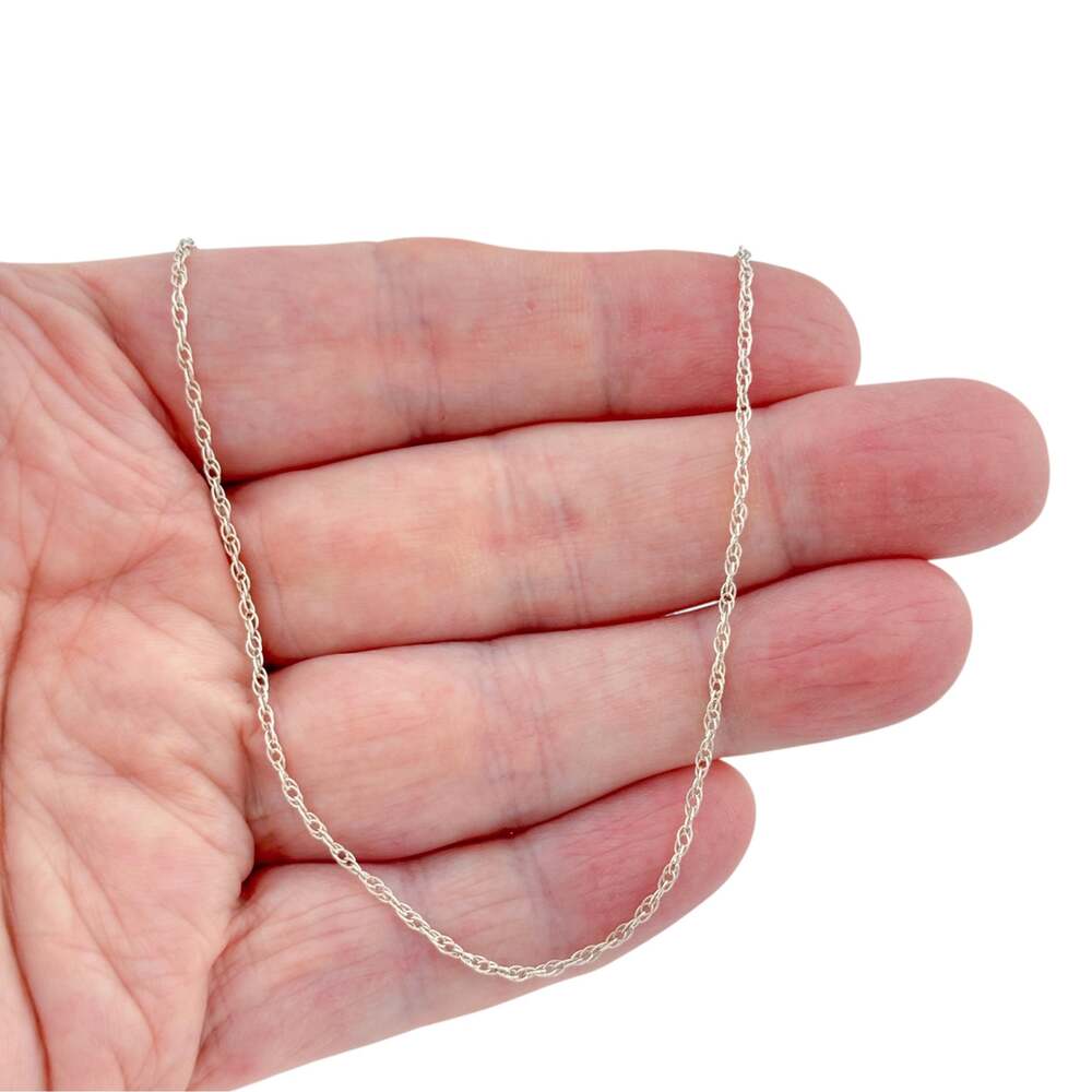 Vintage Sterling Silver 925 Fine Link Chain Necklace 21 Inches